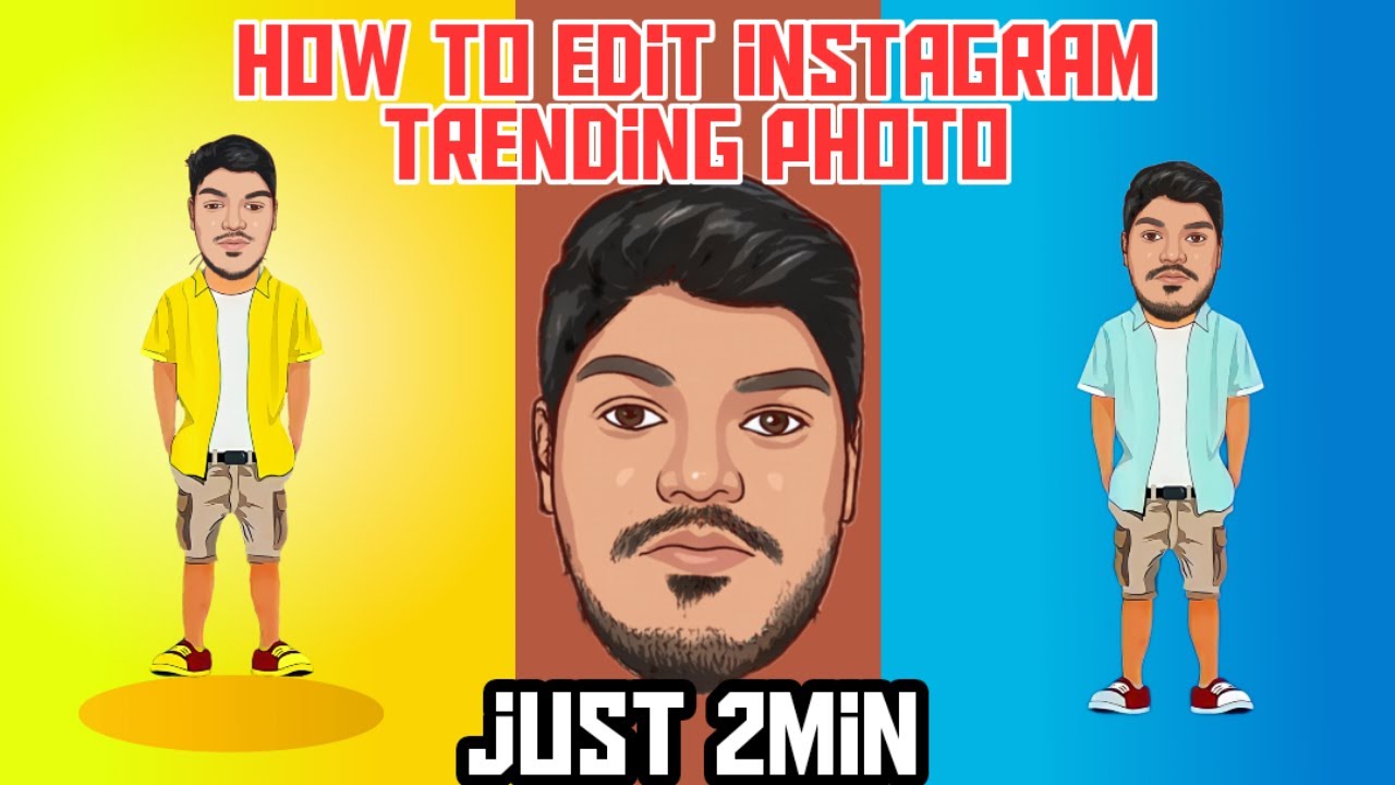 Instagram Trending Photo Editing | Instagram Today Trending photo Editing |  cartoon character - YouTube