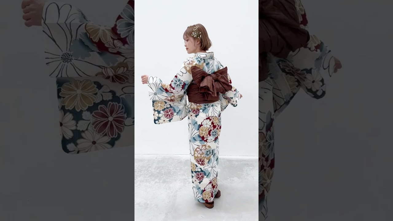 Dita】古典百花絢爛 🌼1人で簡単着付け♪浴衣5点セット 【すず風