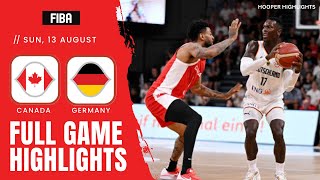 Canada vs Germany Full Game Highlights | Aug 13 | 2023 FIBA World Cup