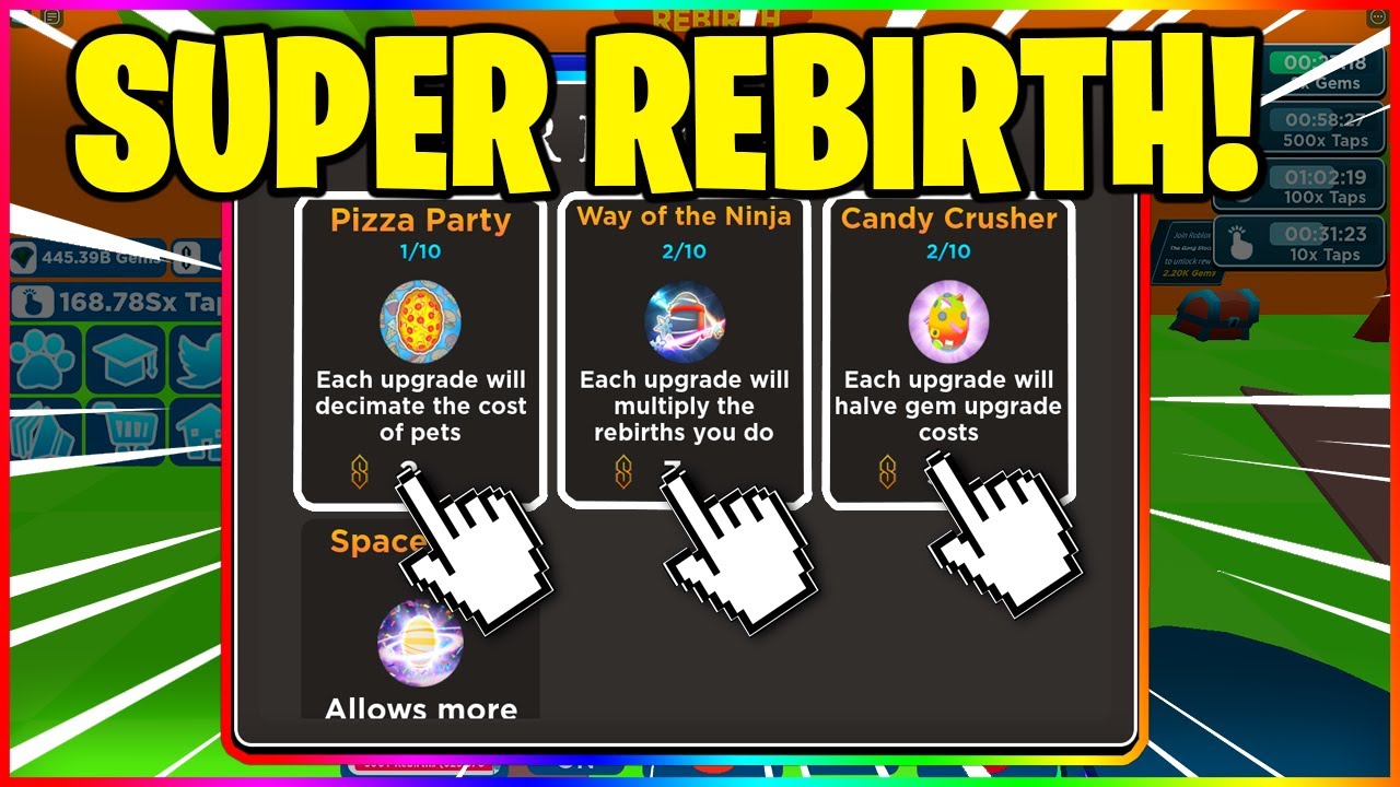 Tapping Simulator Added Super Rebirth Huge Update New Ninja Egg Much More Roblox Youtube - robux upgrademean