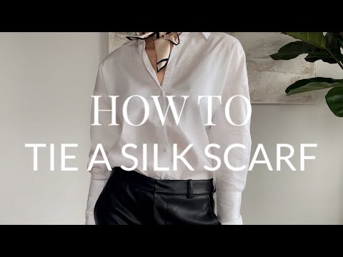 HOW TO TIE A SILK SCARF #youtubeshorts