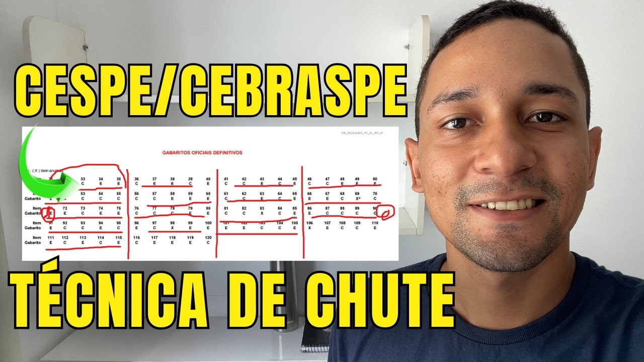 Como Passar nas Provas da Banca CEBRASPE em 2025 [A Melhor Técnica de Chute]