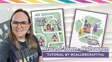 Halloween Cards with Around Town Halloween Collection | @CallMeCraftyAl