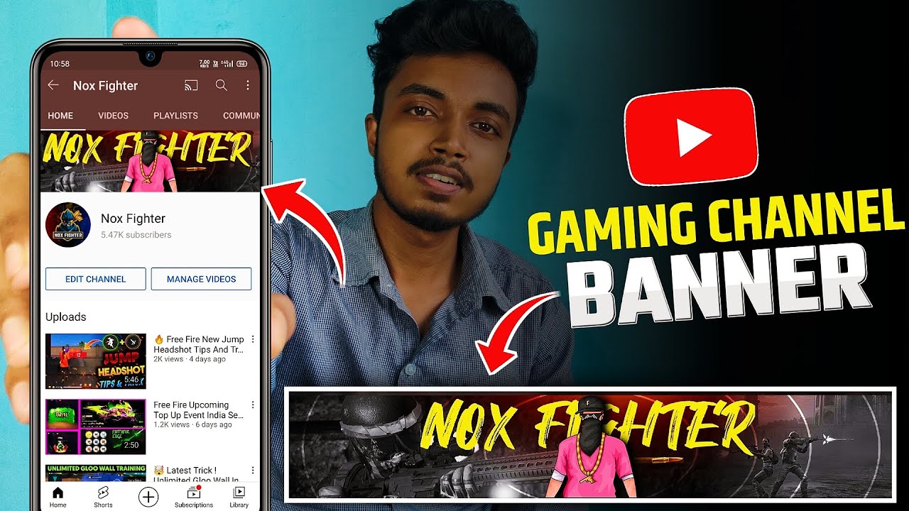 How to Make a Professional  Banner for Gaming Channel