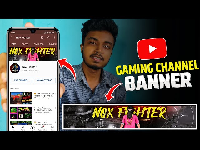 🔥How to Make Gaming Banner for  on Android 🌠 Professional #gaming  Channelart on Android 