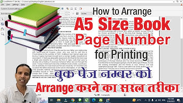 Arrange Book Page Number for Printing