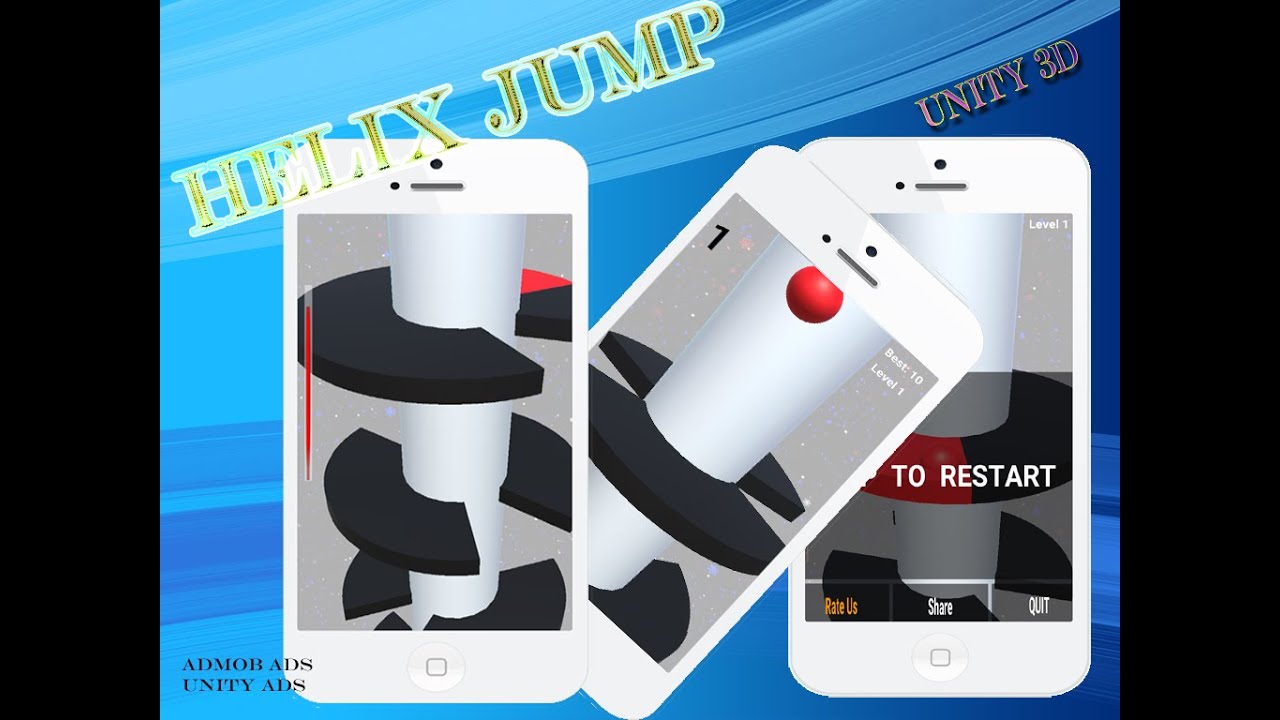 Helix Jump with Full Source Code - YouTube