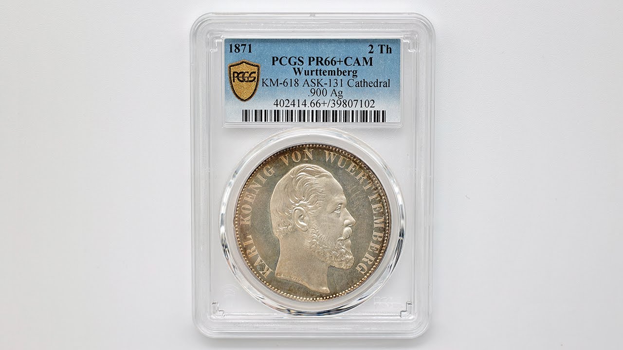 1864年ドイツ ヴュルテンベルク王国1ターラー銀貨 ウィルヘルム・コーニグ 1864年ドイツ ヴュルテンベルク王国1ターラー銀貨 ウィルヘルム