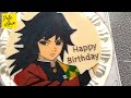 キャラケーキ 鬼滅の刃 冨岡義勇ケーキ作ってみた キャラケーキ 鬼滅の刃 冨岡義勇ケーキ作ってみた
