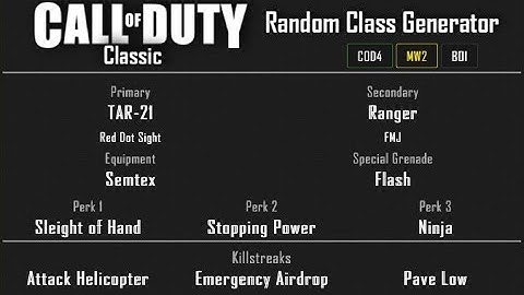 MW2 - Rundown Free-For-All (17-1) Random Class Generator #87 [2020]