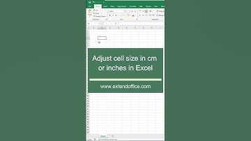 Excel tips – Adjust cell size in cm or inches #excel #exceltips
