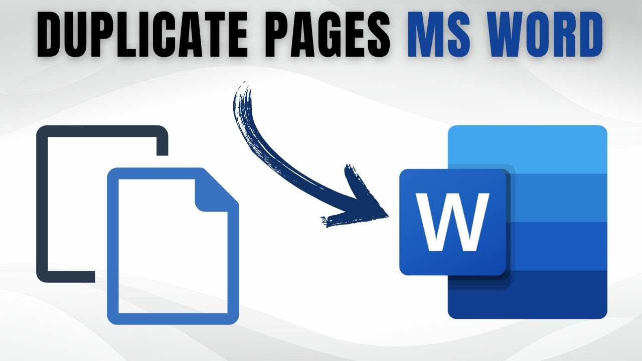 How to Duplicate Any MS Word Page IN SECONDS! - YouTube