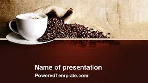 Coffee Break With Cappuccino PowerPoint Template by PoweredTemplate.com