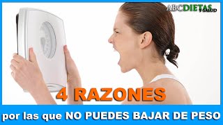 CUATRO RAZONES por las que NO PUEDES BAJAR DE PESO