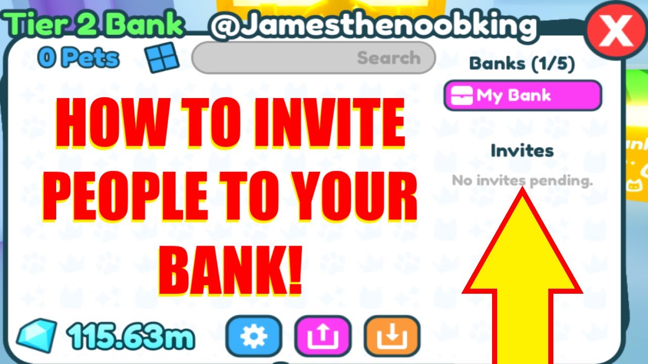 HOW TO INVITE PEOPLE TO YOUR BANK! Pet Simulator X (Roblox)