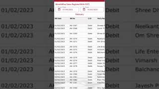 Learn About Sale/Purchase Register in Miracle report application by  AK softwares screenshot 2