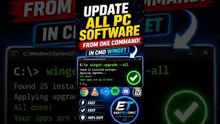 wUpdate ALL PC Apps in 1 Command! 🤯 #Windows #Shorts #techtips #windowsupgrade #windowscustomization
