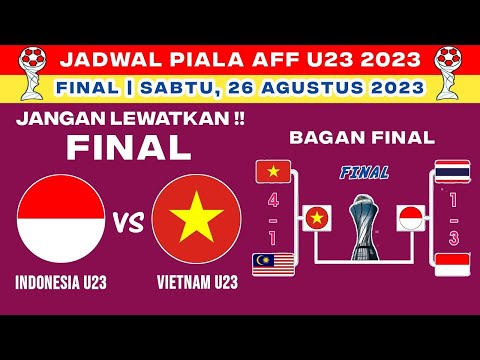 Jadwal Final Piala AFF U23 2023 hari ini - Timnas Indonesia vs Vietnam - Piala AFF U23 - Live SCTV