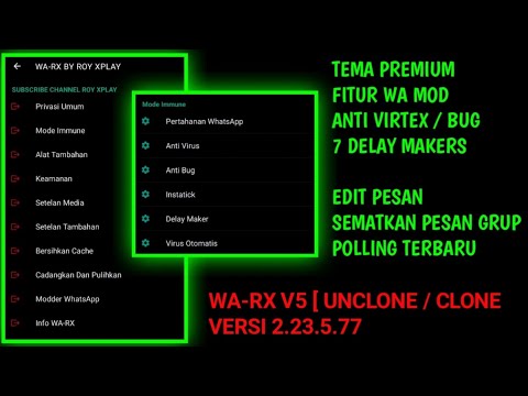WA VIP IMMUNE || TEMA ORIGINAL || VERSI 2.23.5.77 || DELAY MAKER || KEBAL VIRTEX