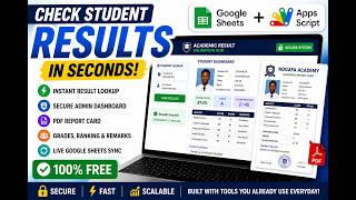 Google Sheets School Result Portal with PDF Download & Admin Dashboard!