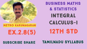 12th Std BM Ex.2.8(5) Integrate x e^x^2 from 0 to 1 with respect to x