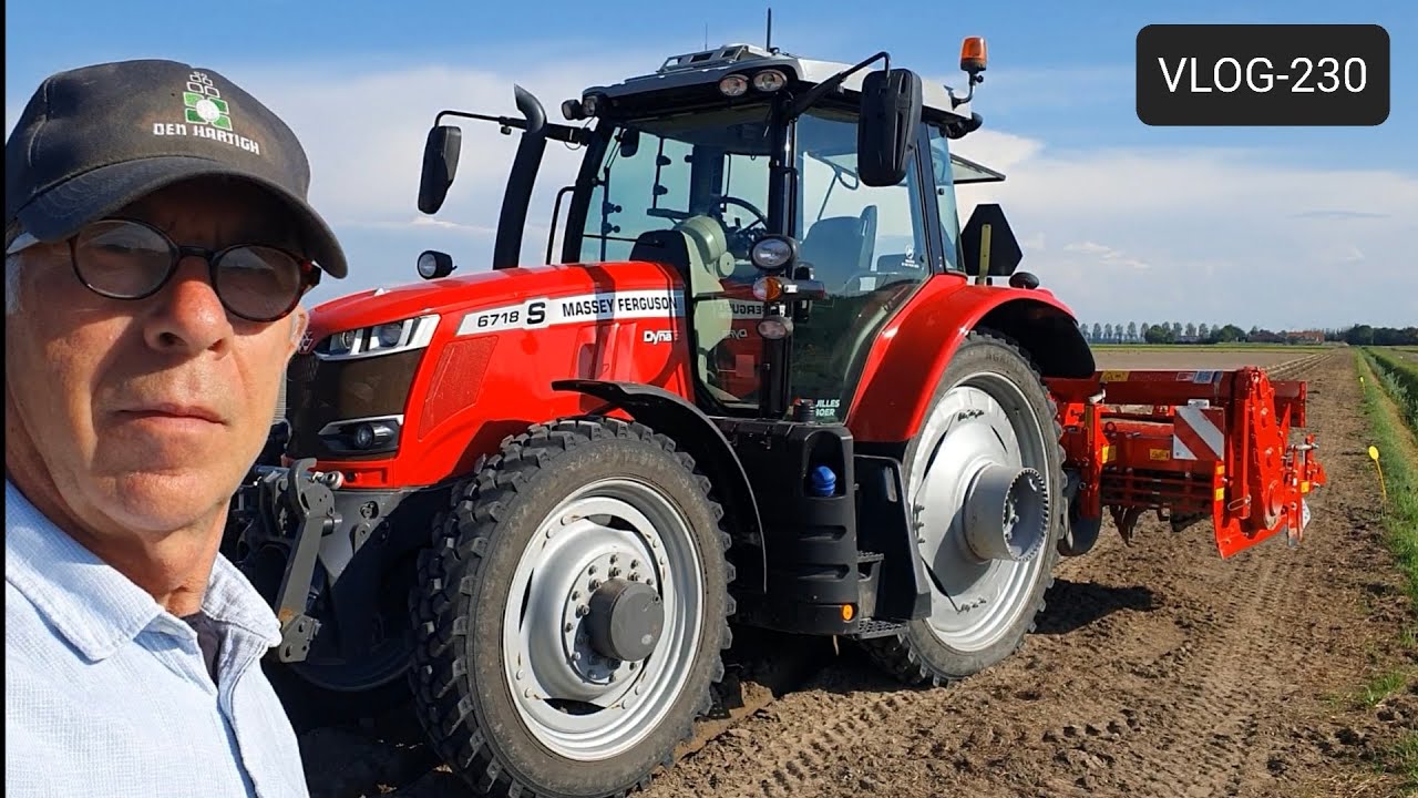 FARMVLOG #230 beregenen, aardappelen poten en frezen.