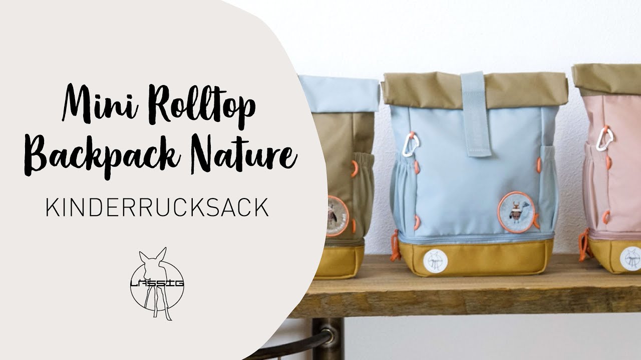 Mini Rolltop Backpack Nature | Kinderrucksack im Rolltop-Style mit der Extraportion Platz! | LÄSSIG