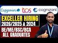 Capgemini, TCS &amp; Cognizant Hiring | Exceller Hiring | Batch 2026, 2025 &amp; 2024