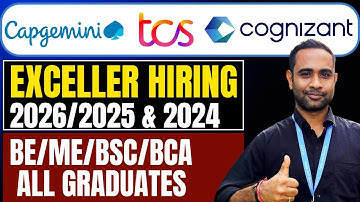 Capgemini, TCS & Cognizant Hiring | Exceller Hiring | Batch 2026, 2025 & 2024