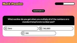 20 Mind-Blowing Math Puzzles with Answers | Test Your Brain IQ Challenge 🧠🔥#mathquiz