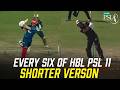 ALL SIXES PSL 11 Compilation | Short Version 🔥 | HBL PSL 11 | MZB1K