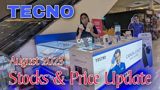 TECNO Stocks & Price Update August 2023, Tecno Camon 20 Pro 5G, Spark 10 Pro, Spark 10 5G, Spark 10C