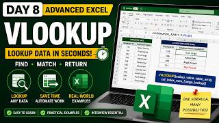 Day 8 of Excel | VLookUp | Data Analytics Journey
