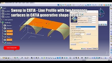 Sweep in CATIA - Line Profile with two tangency surfaces in CATIA generative shape design