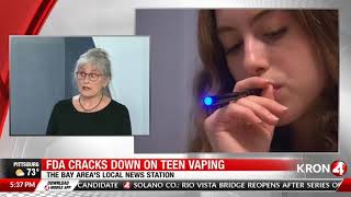Paige Brown-Kelly, RT discusses The Dangers of Vaping (KRON4 News, 9/12/18) screenshot 1