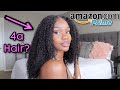 OK Amazon!! Natural 4a Curly Hair Dupe! Amazon Prime! Natural Afro Curly 5x5 Lace Wig Unice Review