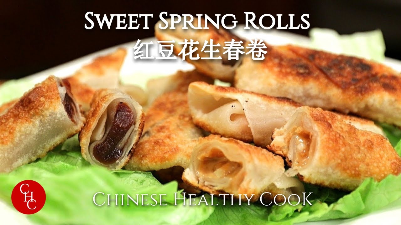 Spring Rolls with Red Bean and Peanut Butter, so good that you have to stop me from eating 