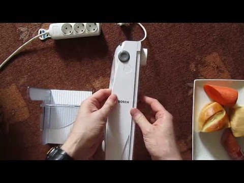 Ломтерезка BOSCH MAS 4201N в работе.
