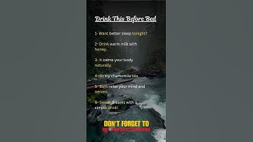 “Drink This Before Bed 🌙🔥 Secret Night Drink for Better Sleep & Relaxation!” #fitness #motivation