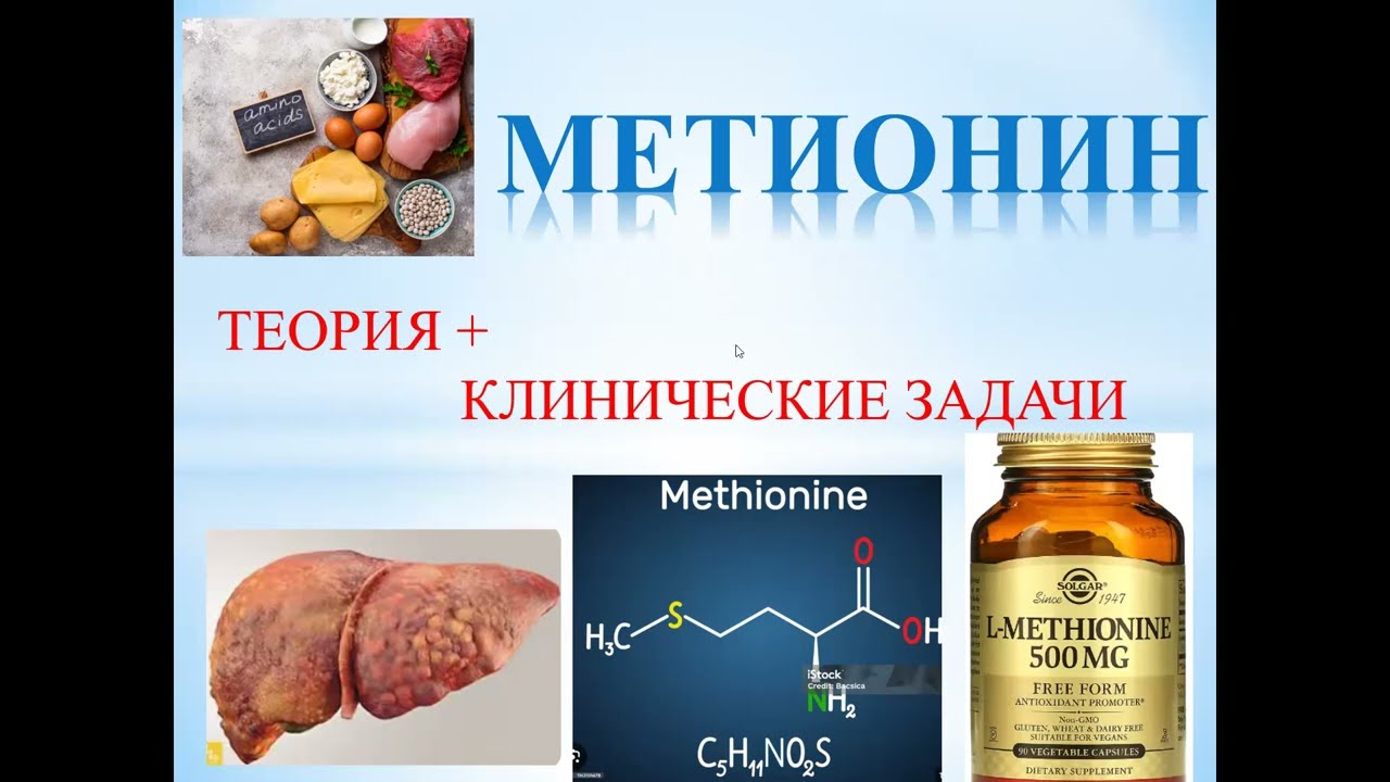 МЕТИОНИН: ТЕОРИЯ + КЛИНИЧЕСКИЕ ЗАДАЧИ