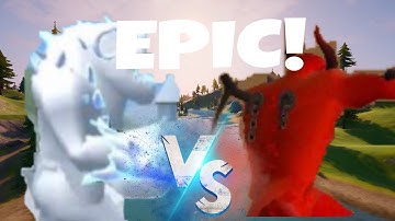 Fire deamon vs snow giant ! insane battle!- Rocket royale