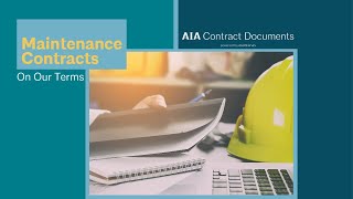 On Our Terms: Maintenance Contracts