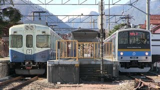 富士急行線の新旧普通列車　富士急１０００系＆富士急６０００系