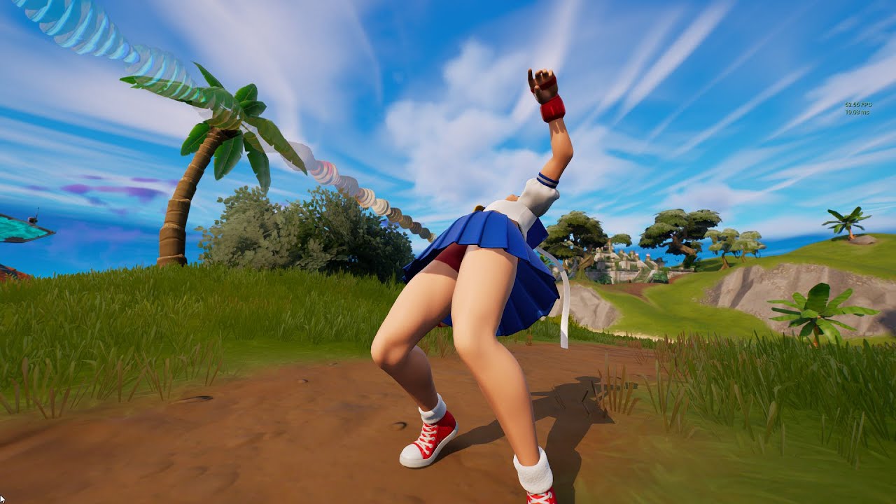 🥰 CLOSEUP - Fortnite Sakura (street fighter) doing the Neo's Bullet Time emote 😋
