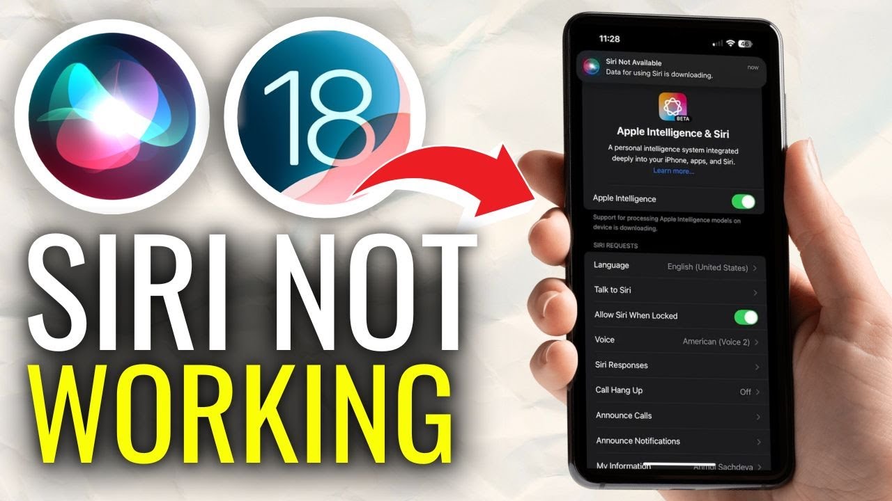 How to Fix Siri Not Working on iOS 18 - Full Guide - YouTube