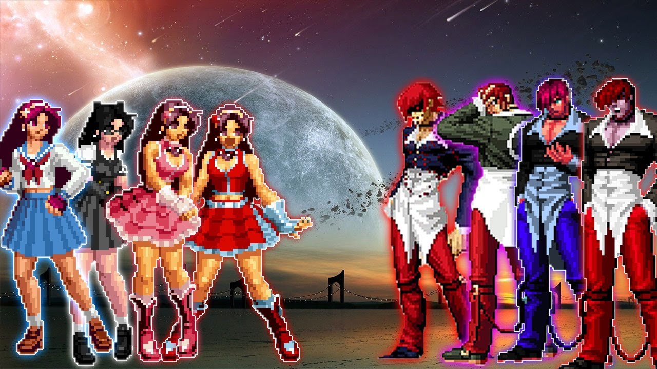 Mugen KOF] Athena Asamiya's Ultimate Combos Vs Iori Yagami Team