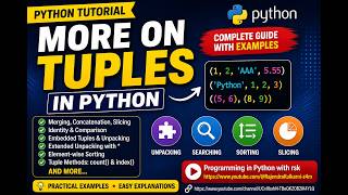 More on Tuples in Python | Tuple Methods, Unpacking, Deep Copy, Slicing & Built-in Functions