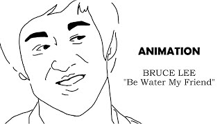 Rotoscoping Animation  Bruce Lee  'Be water my friend'