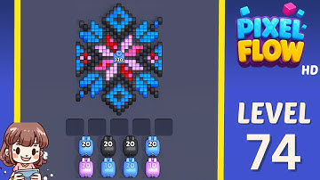 Pixel Flow Level 74 Solution Walkthrough