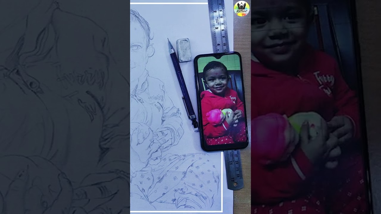 Child Portrait with Drawing
